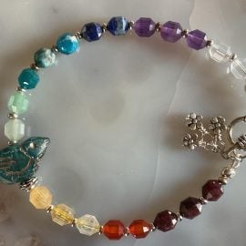 Bird with Rainbow Gemstones