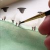 Psalm 23. A beautiful hand-lettered print illustrated with watercolour sheep. - Image 2