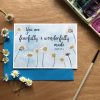 Greetings card, 'You are fearfully and wonderfully made', Psalm 139:14.