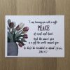 Peace, John 14:27, A4 hand-lettered bible verse print