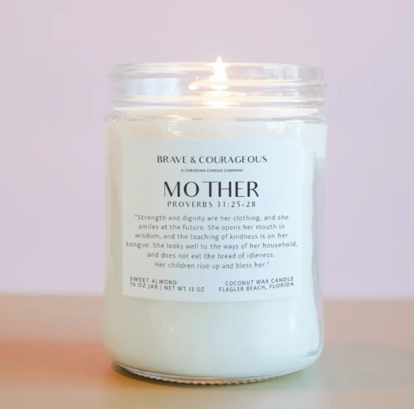 Christian Mother's Day Gift - "Mother" Sweet Almond Candle