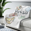 Fruit of the Spirit Blanket Christian Bible Verse Throw with Floral Fruits, Inspirational Faith Gift, Galatians 5:22-23 Scripture Home Decor - Image 2