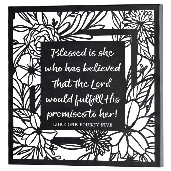 Wall Hanging Metal Floral Blessed Is She