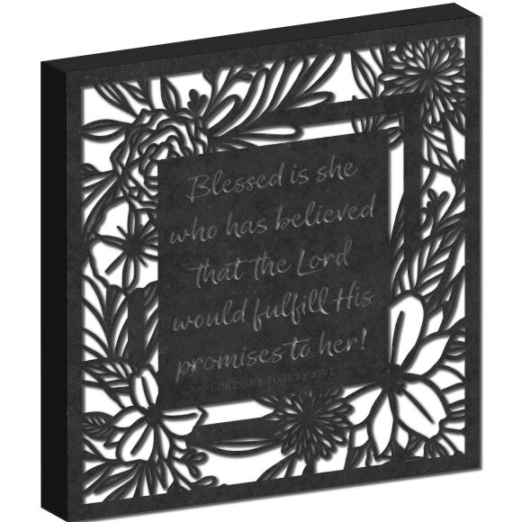 Wall Hanging Metal Floral Blessed Is She - Image 2