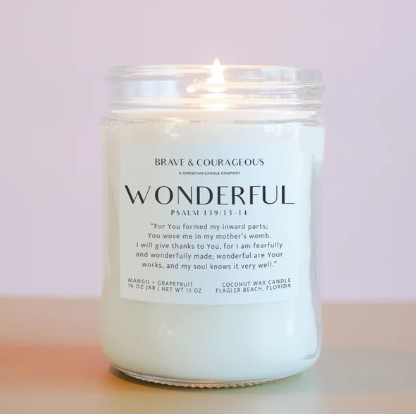 Mother's Day Christian Gift - Wonderful Mango + Grapefruit Candle