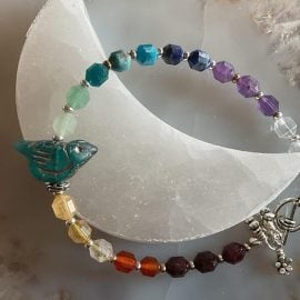 Bird with Rainbow Gemstones