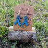 blue ribbon earrings