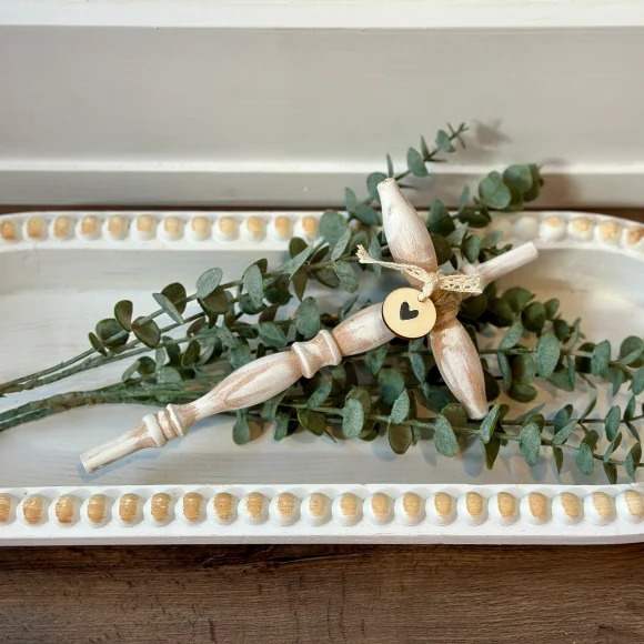 Handmade Wood Spindle Repourposed Cross