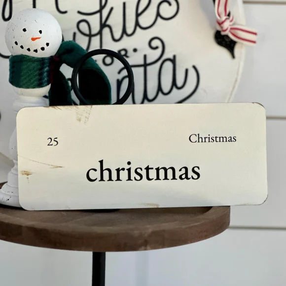 Handmade Vintage Inspired Seasonal Christmas Flashcards-Distressed (Set of 6) on Cardstock