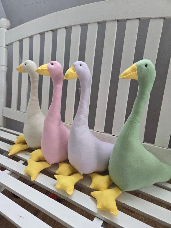 Handsewn Lucy Goose- White - Image 2