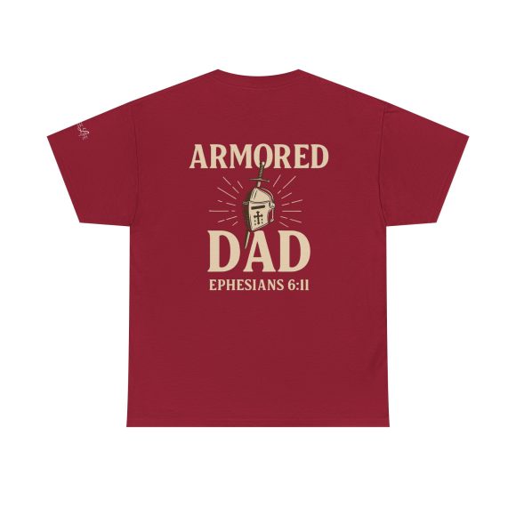 Personalized Armored Dad – Unisex Heavy Cotton Tee - Image 58