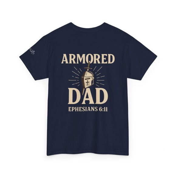 Personalized Armored Dad – Unisex Heavy Cotton Tee - Image 64
