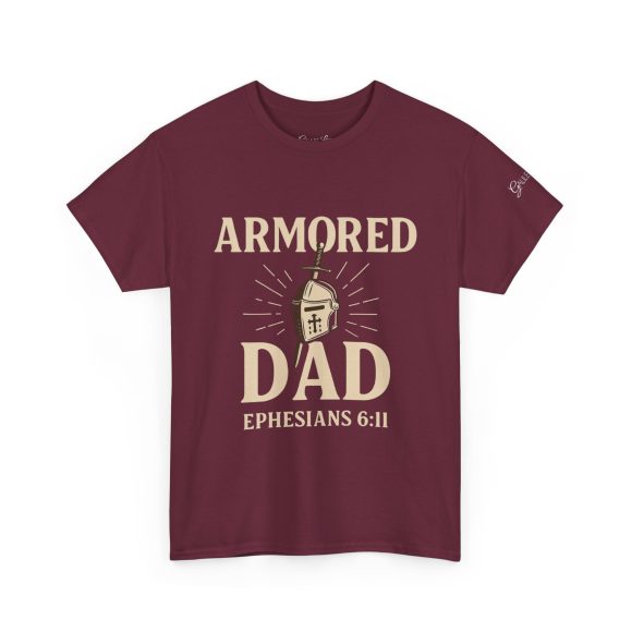 Personalized Armored Dad – Unisex Heavy Cotton Tee - Image 27