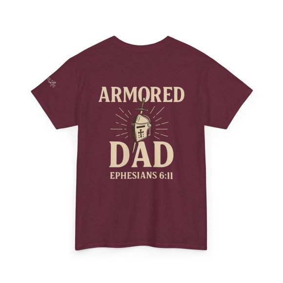 Personalized Armored Dad – Unisex Heavy Cotton Tee - Image 28