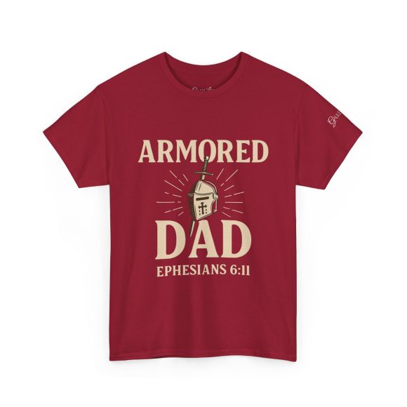 Personalized Armored Dad – Unisex Heavy Cotton Tee - Image 59