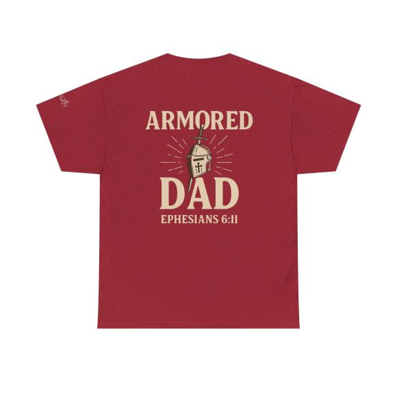 Personalized Armored Dad – Unisex Heavy Cotton Tee - Image 54