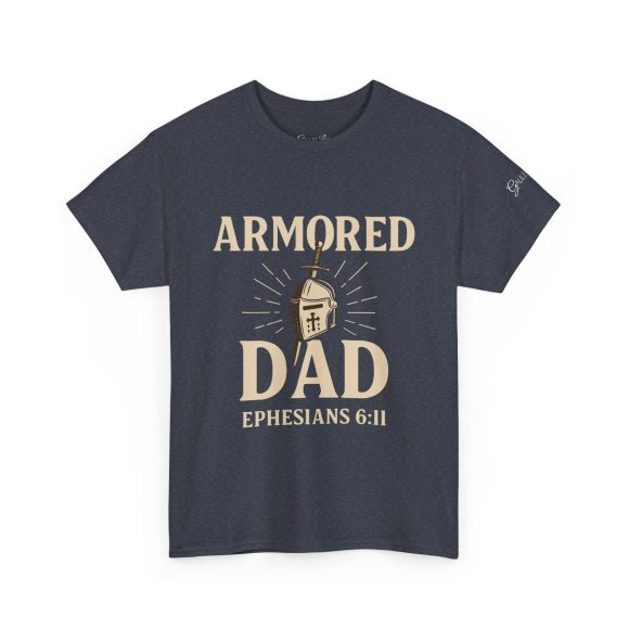 Personalized Armored Dad – Unisex Heavy Cotton Tee - Image 43