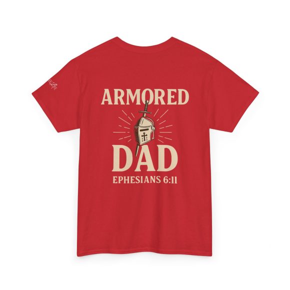 Personalized Armored Dad – Unisex Heavy Cotton Tee - Image 52