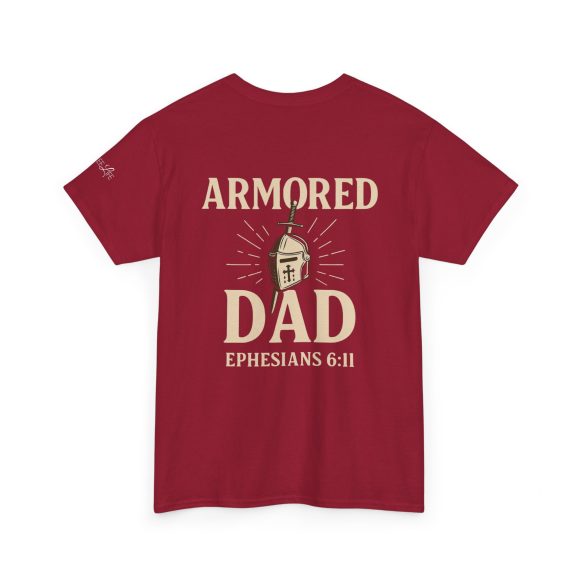 Personalized Armored Dad – Unisex Heavy Cotton Tee - Image 60
