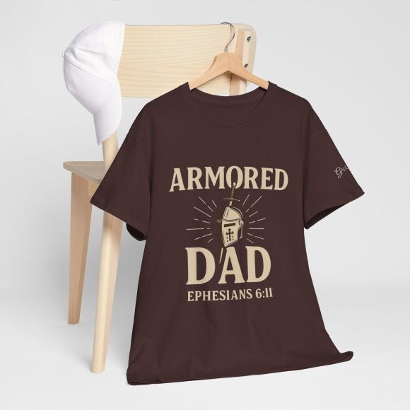 Personalized Armored Dad – Unisex Heavy Cotton Tee