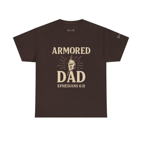 Personalized Armored Dad – Unisex Heavy Cotton Tee - Image 29