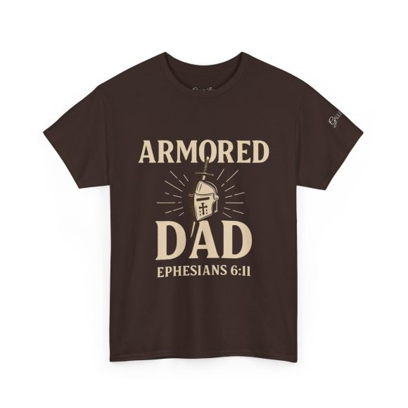 Personalized Armored Dad – Unisex Heavy Cotton Tee - Image 31