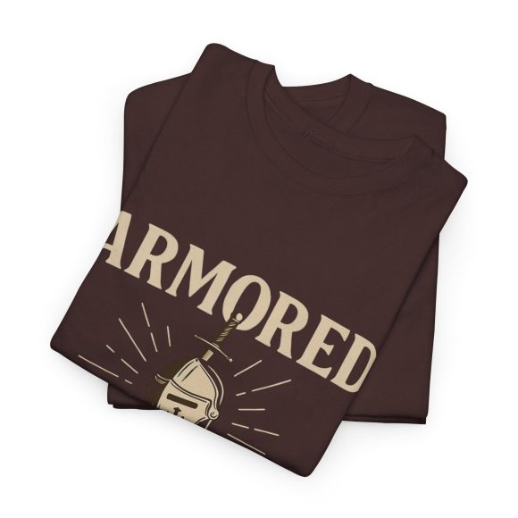 Personalized Armored Dad – Unisex Heavy Cotton Tee - Image 6