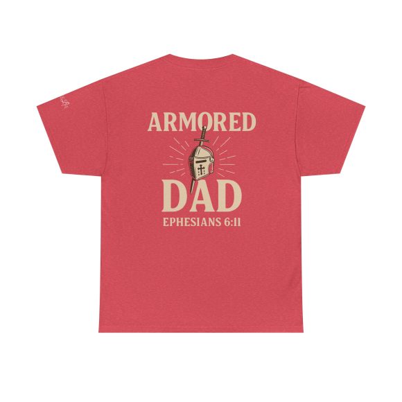 Personalized Armored Dad – Unisex Heavy Cotton Tee - Image 46