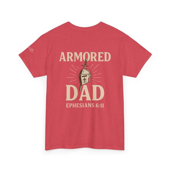 Personalized Armored Dad – Unisex Heavy Cotton Tee - Image 48