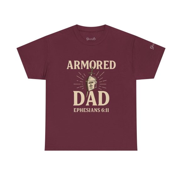 Personalized Armored Dad – Unisex Heavy Cotton Tee - Image 25