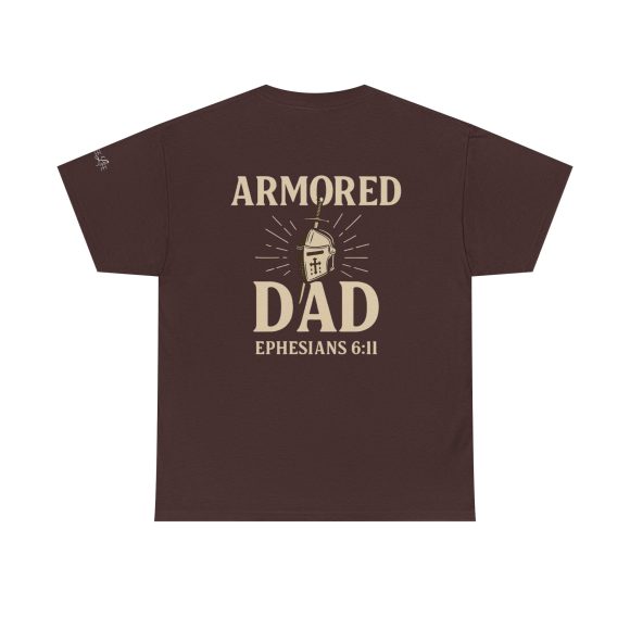 Personalized Armored Dad – Unisex Heavy Cotton Tee - Image 3