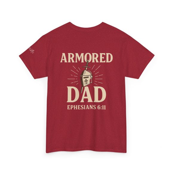 Personalized Armored Dad – Unisex Heavy Cotton Tee - Image 56