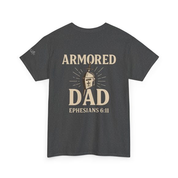 Personalized Armored Dad – Unisex Heavy Cotton Tee - Image 36