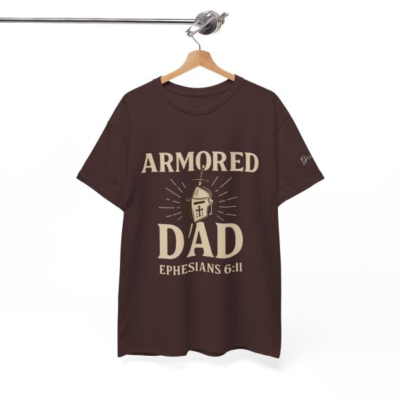 Personalized Armored Dad – Unisex Heavy Cotton Tee - Image 8