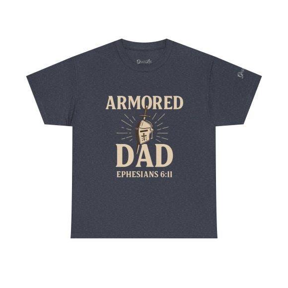 Personalized Armored Dad – Unisex Heavy Cotton Tee - Image 41