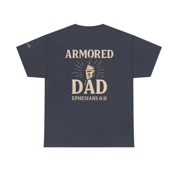 Personalized Armored Dad – Unisex Heavy Cotton Tee - Image 42