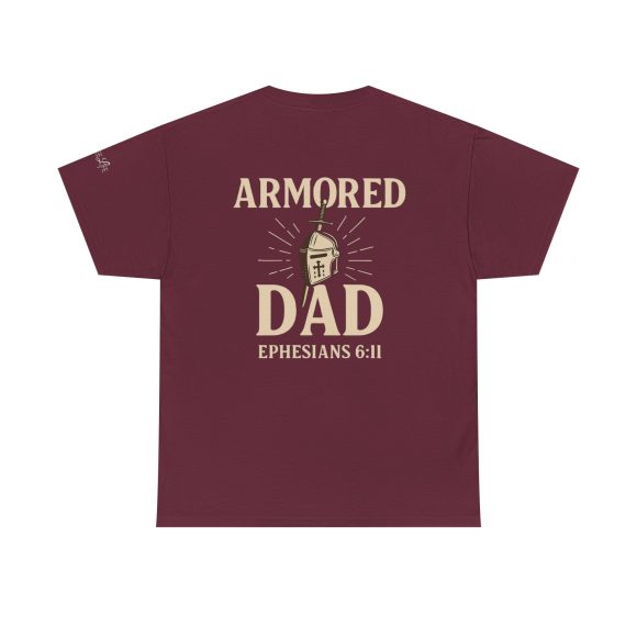 Personalized Armored Dad – Unisex Heavy Cotton Tee - Image 26