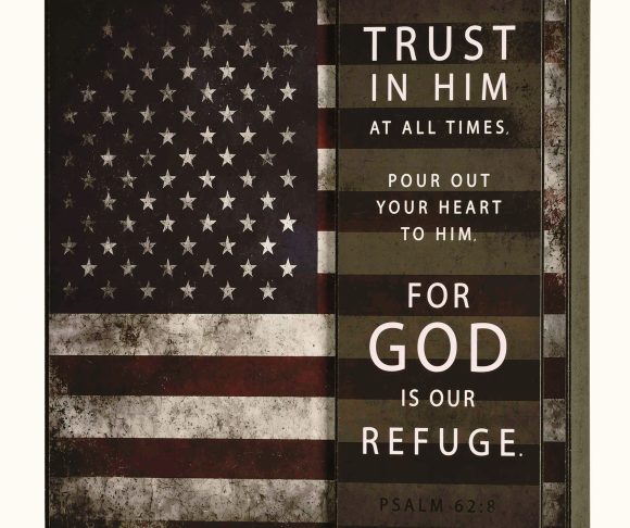 Stacked Wall Plaque Trust In Him 10x10
