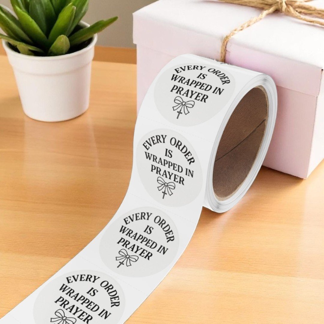 Every order is wrapped in Prayer Packaging Sticker Sheet